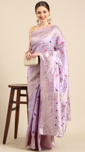 kalhari Woven Banarasi Jacquard, Silk Blend Saree
