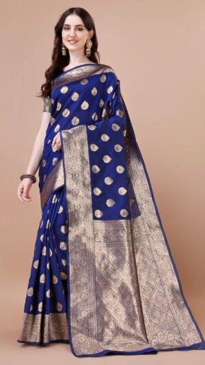 Woven Banarasi Silk Blend Saree