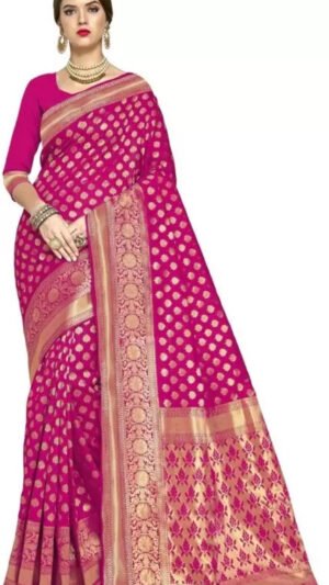 Woven Banarasi Silk Blend Saree