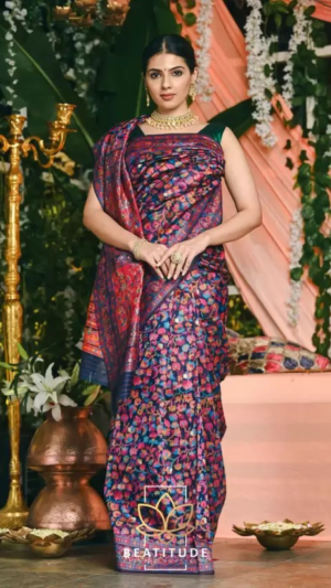 Woven Bollywood Cotton Blend Saree